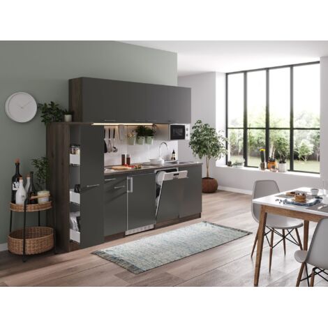 Cucina Cucinino Cucina Singola Rovere York Grigio Oliver 225 cm Respecta (1/5)
