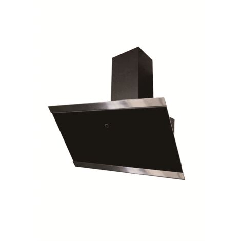 Cappa aspirante cappa inclinata senza testa da 90 cm vetro nero Touch Respekta