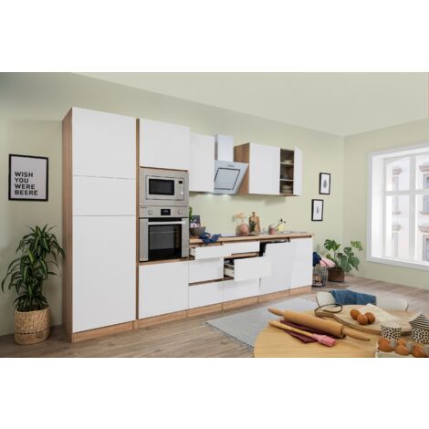 Scrivania Lorena Con Ripiano E 2 Porte – Rovere Bianco E Dorato, 150x120x59 Cm, Truciolato 16 Mm