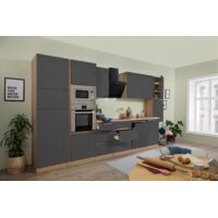 Cucina blocco cucina blocco cucina senza maniglie rovere grigio Lorena 395 cm Respecta
