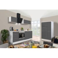 Cucina Blocco cucina Blocco cucina Bianco Grigio Amanda 310 cm Respekta Premium
