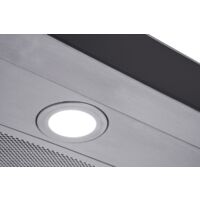 Cappa Aspirante A Isola Respekta 90cm - Acciaio Inox Con Paralume Vetro Nero, Funzione Scarico/Ricircolo, Classe A - Foto 8