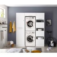 Mobile Lavatrice Mobile Asciugatrice Mobile Lavanderia 167 cm Bianco Clara Respecta