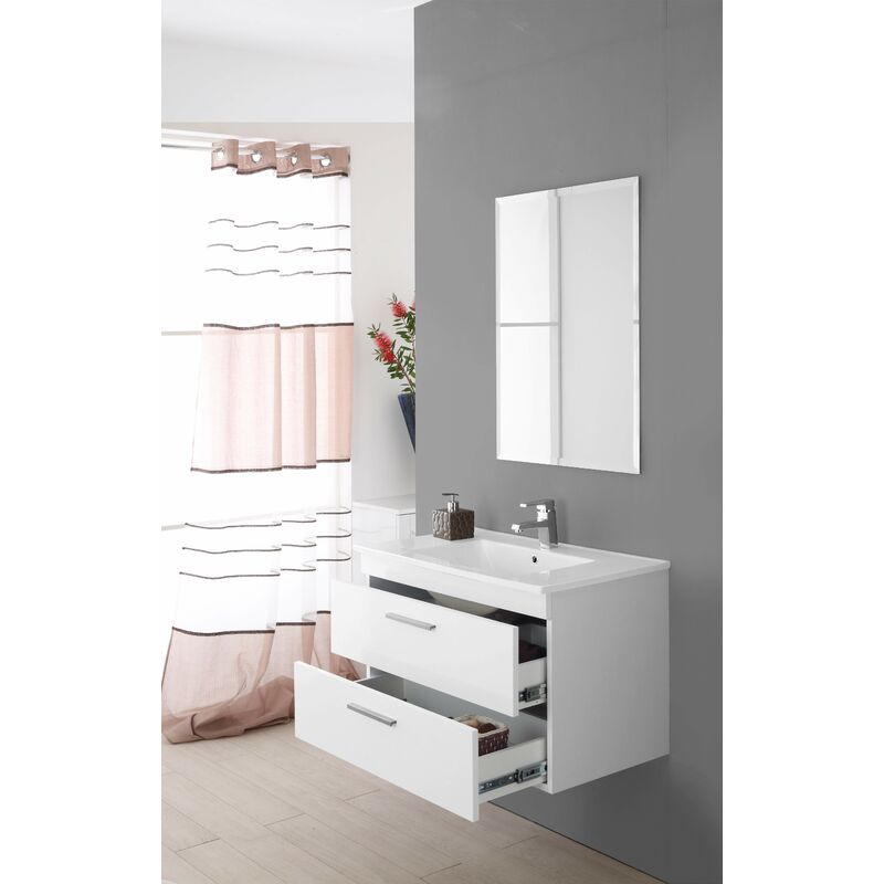 Mueble lavabo 45 x 50 cm en color blanco Feridras Stella 799038