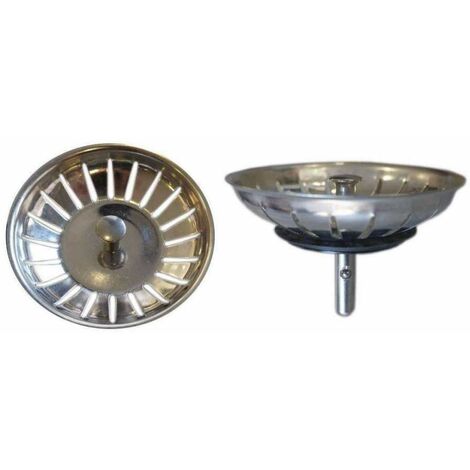 Recambio tapón cesta Ø83 mm con bola modelo acero inoxidable L.B. Plast DC1158 Cromo