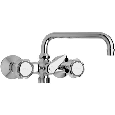 Mezclador de fregadero de pared con conexión para lavavajillas Paini Arno 37CR505 Cromo