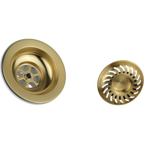 Desagüe universal para fregadero de cocina Ø 114 mm, color PVD oro