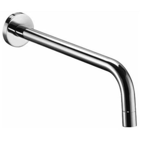 Caño de pared tamaño 175 mm completo con placa cromada Paffoni ZBOC045CR  Cromo