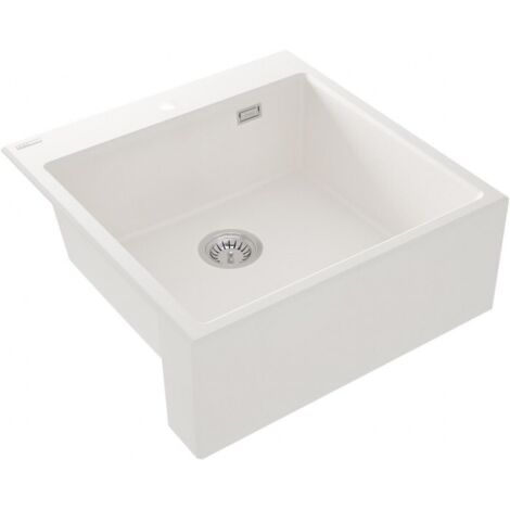 Fregadero de granito NoName ZQE A10K - 1 cubeta, blanco, 60 cm