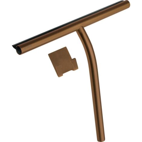 Rascador de agua limpiador ideal para mampara de ducha en color bronce con soporte adhesivo Deante SILIA ADIC31K  Bronce