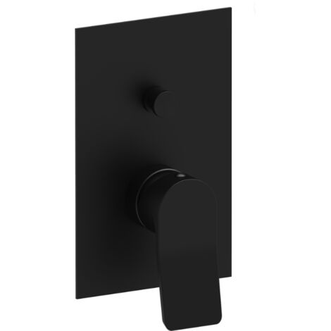 Mezclador de ducha empotrado con desviador de 2 vías en negro mate Paffoni TILT TI015NO Negro mate - 2 salidas (1/2)