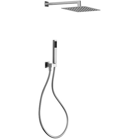 Set de ducha completo con rociador de 25x25 cm y teleducha Paini Shower Line 53CR441QQP6 Cromo (1/2)