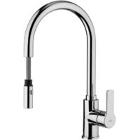 Monomando fregadero con ducha extraíble Paffoni Red RED285 Cromo
