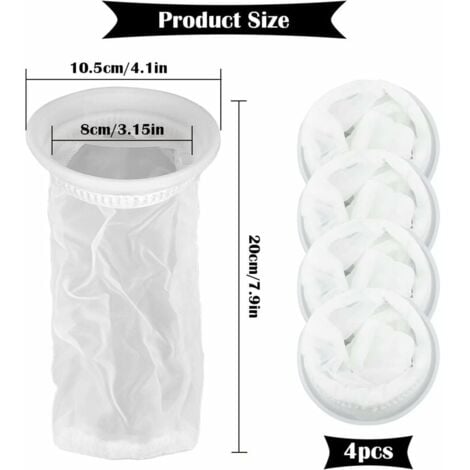 Ulisem Lot de 4 Filtre IBC en Nylon pour réservoir d'eau de Pluie IBC 1000 litres, Filtre en Nylon Raccord de Couvercle de réservoir IBC pour réservoir d'eau de Pluie IBC