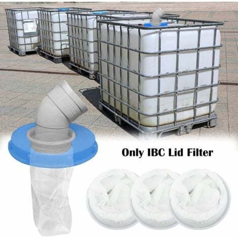 Ulisem Lot de 4 Filtre IBC en Nylon pour réservoir d'eau de Pluie IBC 1000 litres, Filtre en Nylon Raccord de Couvercle de réservoir IBC pour réservoir d'eau de Pluie IBC