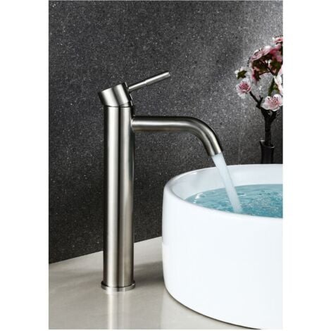 Ulisem Robinet Lavabo，Salle Bain avec Haut Mitigeur Lavabo pour Lavabo ou Vasque de Salle Bain, Chaude et Froide Réglable de Mitigeur Lavabo