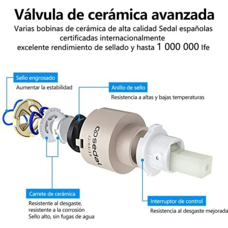 Ulisem Robinet Lavabo，Salle Bain avec Haut Mitigeur Lavabo pour Lavabo ou Vasque de Salle Bain, Chaude et Froide Réglable de Mitigeur Lavabo
