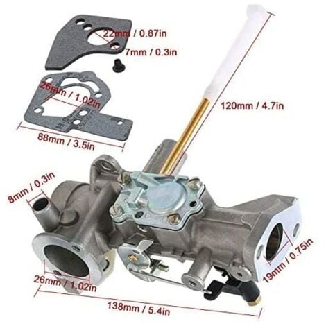 Ulisem Carburateur de Rechange pour Moteurs Briggs & Stratton, Numéro de Pièce 498298, 692784, 495951, 492611, 495426, 490533, Convient pour les Moteurs de 5HP.