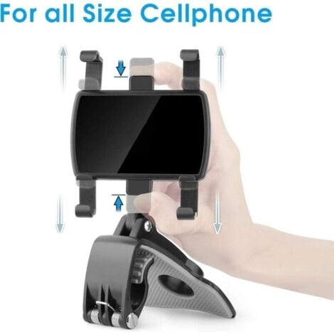 Support de Téléphone Voiture Rotation à 360 degrés, Tableau de Bord Socles téléphone Portable Automobile Car Phone Mount pour GPS et Les Smartphones de 4 à 7 Pouces