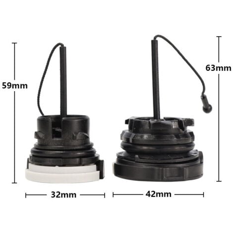 Lot de 2 bouchons pour réservoir à huile / Bouchon d'Essence carburant pour tronçonneuse Stihl ms171 ms181 MS200 ms210 ms200t ms211 ms192 ms192t ms230 ms240 ms250 ms260 ms340 MS360 56Vingt