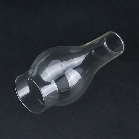 Ulisem Abat-jour en Verre Transparent pour Lampe à Huile, Cheminée en Verre de Lampe à Pétrole, Abat-jour pour Lampe Kérosène, Accessoires Remplaçables (Size : Small)
