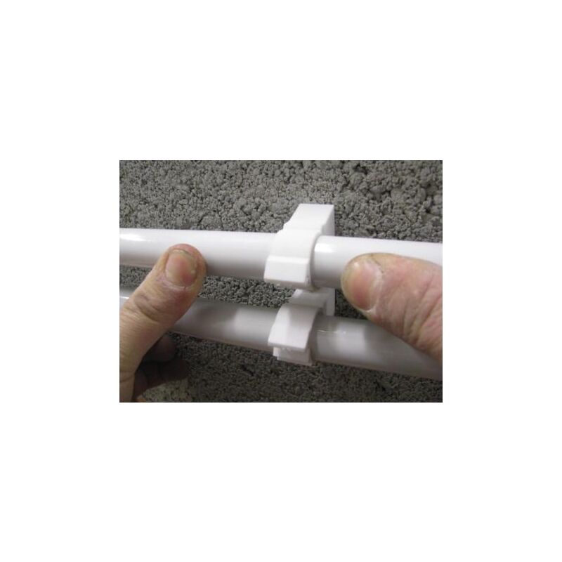 ING FIXATIONS Attacco Doppio Per Tubo Multistrato Ø 16 Mm - Scatola Professionale Da 50 Pezzi - Modello A315220
