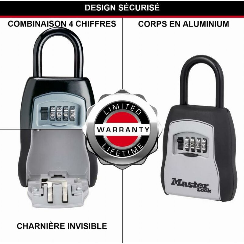 MASTER LOCK Cassaforte per chiavi - Medio - Con Arco - 5400EURD - Casseta  di Sicurezza per Chiavi