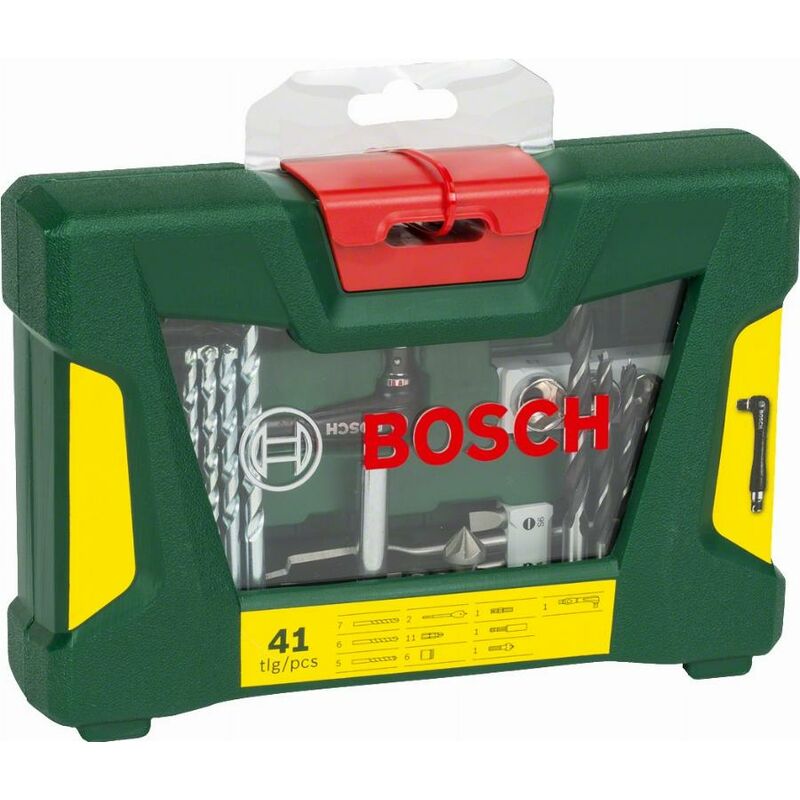 Set di foratura e avvitamento BOSCH V-Line da 41 pezzi con ingranaggio  angolare - 2607017316