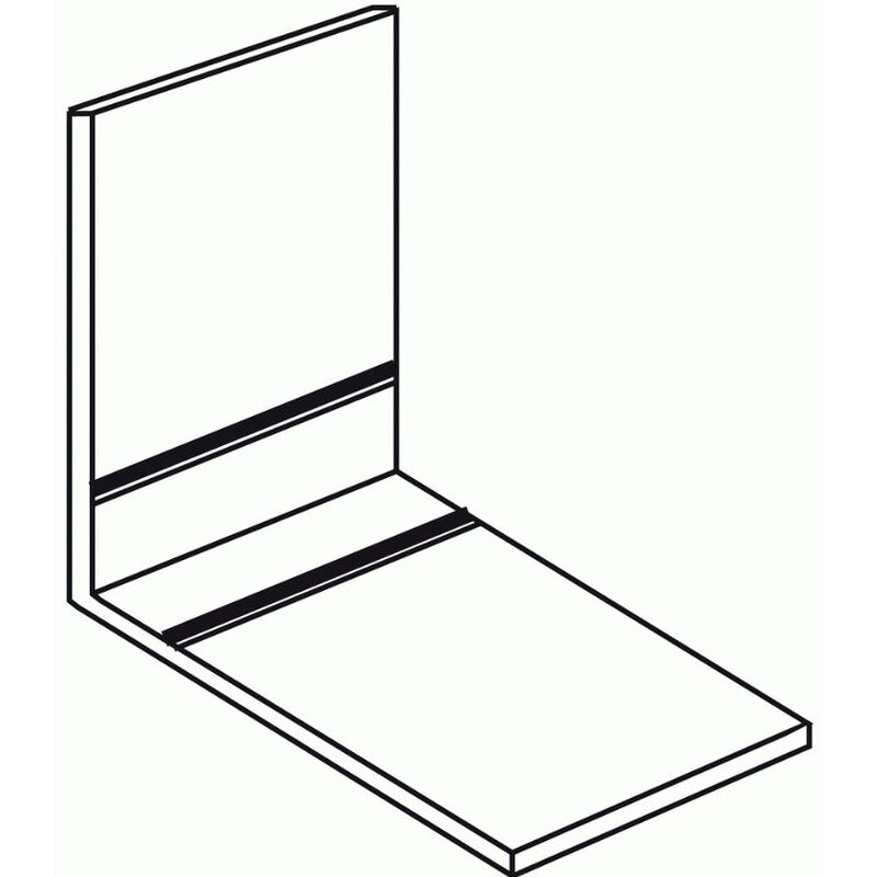 Mensola rettangolare con 2 griglie h.5,5 cm, fissaggio a telaio