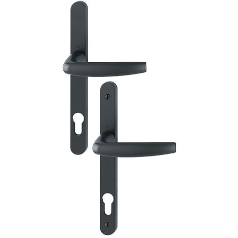Atlanta 1530/300LMSGL Set di porte a piastra stretta HOPPE Nero opaco Key i Entr.92 - spessore 58-67 - 3303795