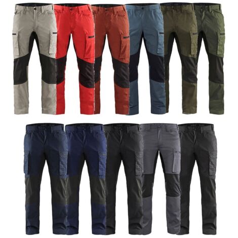 BLAKLADER Pantaloni di manutenzione stretch T.38 - VERDE ARMATO/NERO - 145918454699-38