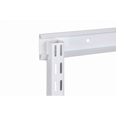 Binario a cremagliera, doppio bianco neve BOURG MERMIER - lg 122 cm - P-RCS122B