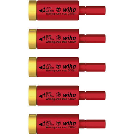 Wiha Set di adattatore dinamometrico easyTorque electric per slimBit e supporto slimVario®, 5 pz. (41479)