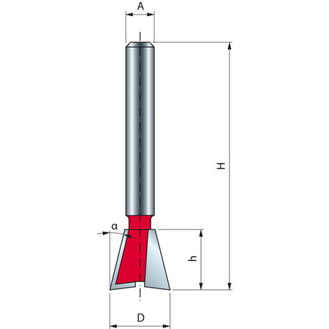 5 punte per fresa con giunto a coda di rondine con gambo da 8 mm, set da 14 gradi per lavorazione del legno, fresa per legno  1420