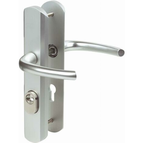 Set di maniglie a leva Secumax 1338L/6349 VACHETTE - Chiave i/70 Interasse 195 mm - Argento - 0699880