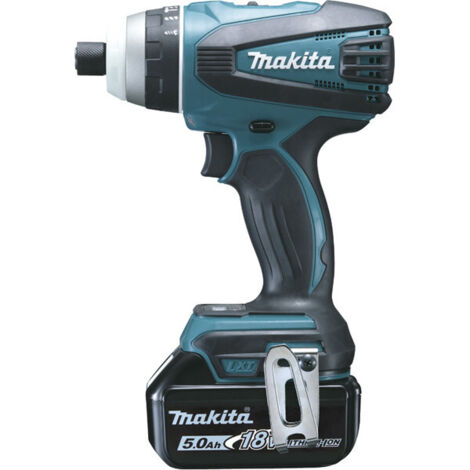 18 V Li-Ion 5 Ah MAKITA trapano avvitatore a 4 funzioni - 2 batterie, caricabatterie, valigetta - DTP141RTJ