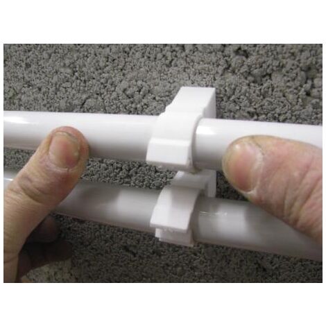 ING FIXATIONS Attacco Doppio Per Tubo Multistrato Ø 16 Mm - Scatola Professionale Da 50 Pezzi - Modello A315220