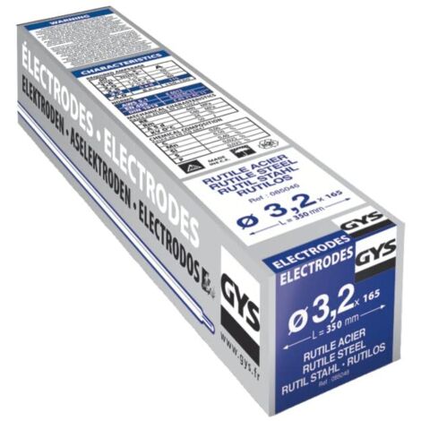 Astuccio con 165 elettrodi GYS Rutilo Acciaio E6013 Ø3,2mm - 085046
