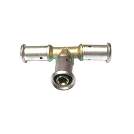 Pezzo a T in ottone multistrato da crimpare 32x32x32 - HENCO - 9P-323232