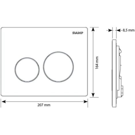 Per Siamp Per Skipper 45 Pulsante WC Doppio Flush Design Moderno - Foto 7