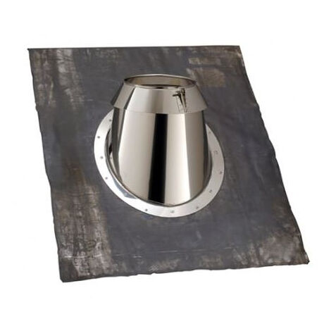 Scossalina Conica Copriforo Per Canna Fumaria In Acciaio Inox – Diametro 130 Mm, Conforme UNI EN 1856-1, Per Tratti Verticali E Sub-orizzontali