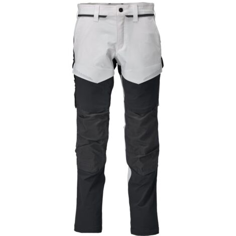 Pantaloni con tasche per ginocchiere MASCOT Ultimate - Bianco/grigio - Taglia 54 - Cucitura interna 82 - 22379-311-0689-82C60 (1/2)