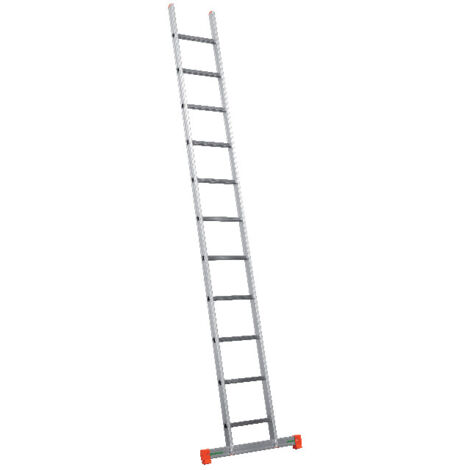 FACAL scala semplice in alluminio 11 pioli Alta. lavoro 4,45 m Genia Stab bar. -GS350/B