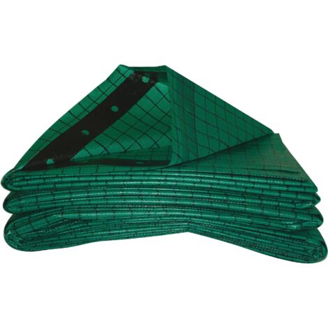 Telo Multifunzionale Werkapro 240 G/m² 4x5 M - Reversibile Nero/Verde, Anti-UV E Imputrescibile