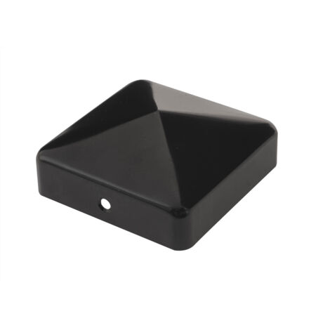 Cappello a punta di diamante per palo in legno - Finitura nera CABOCHONPB 91x91x32 - Spessore 0,8 mm (1/5)