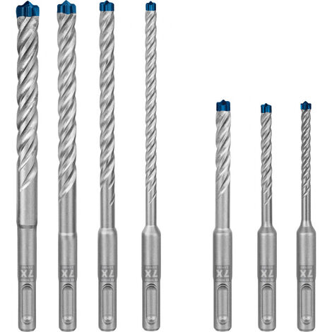 Set di 7 punte per calcestruzzo BOSCH SDS Plus 7X Expert da 5/6/6/8/8/10/12 mm - 2608900195