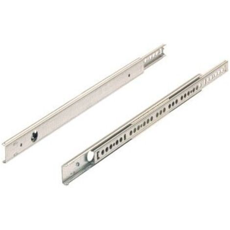 Coppia di guide a sfera HETTICH KA 1730 - Scanalatura 17 mm - L.380 mm - Acciaio zincato - Per cassetti da 250 a 390 mm - 71836