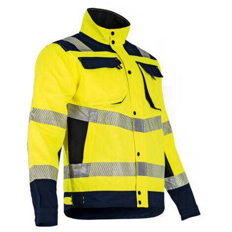 Giacca riflettente ad alta visibilità LMA T6 XXL Giallo fluorescente/marino - 2219 T6/XXL