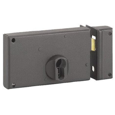 Serratura da superficie per cilindro profilato con gancio 140x83 mm THIRARD - Destra - 8118