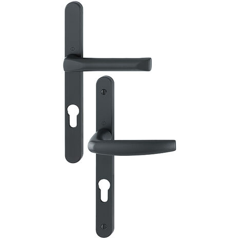 Set di porte Atlanta a piastra stretta 113KH/300LMSGL/1530 HOPPE proiezione super slimline Nero opaco 9714 Chiave i - entr.70 ép.68/77 mm - 3392409